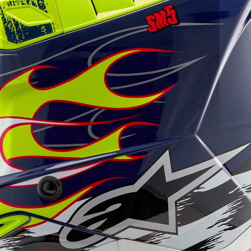 Kask motocrossowy Alpinestars S-M5 Rash niebiesko-fluo żółty
