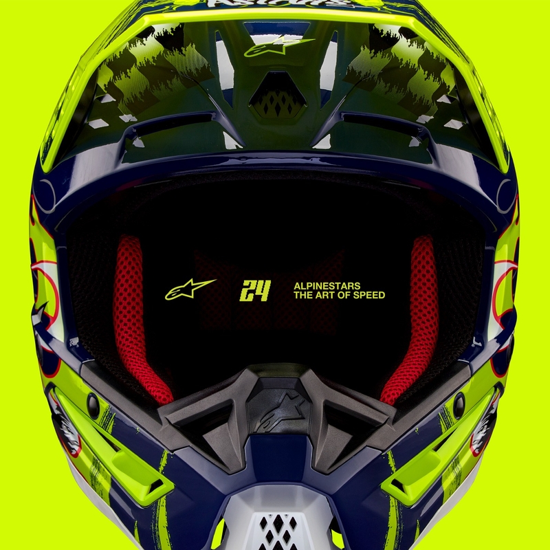 Kask motocrossowy Alpinestars S-M5 Rash niebiesko-fluo żółty