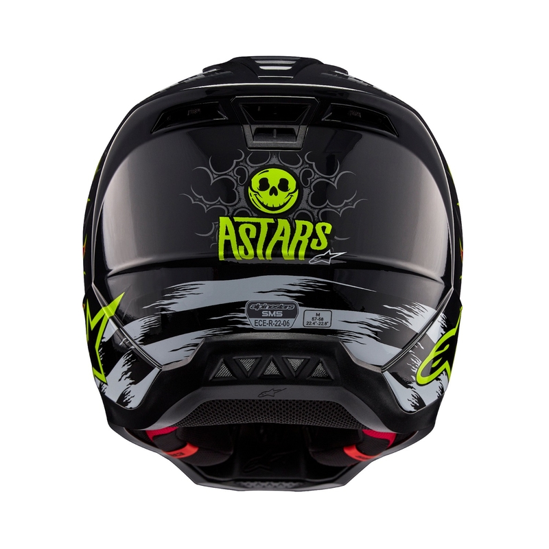 Kask motocrossowy Alpinestars S-M5 Rash szaro-fluo-czerwony