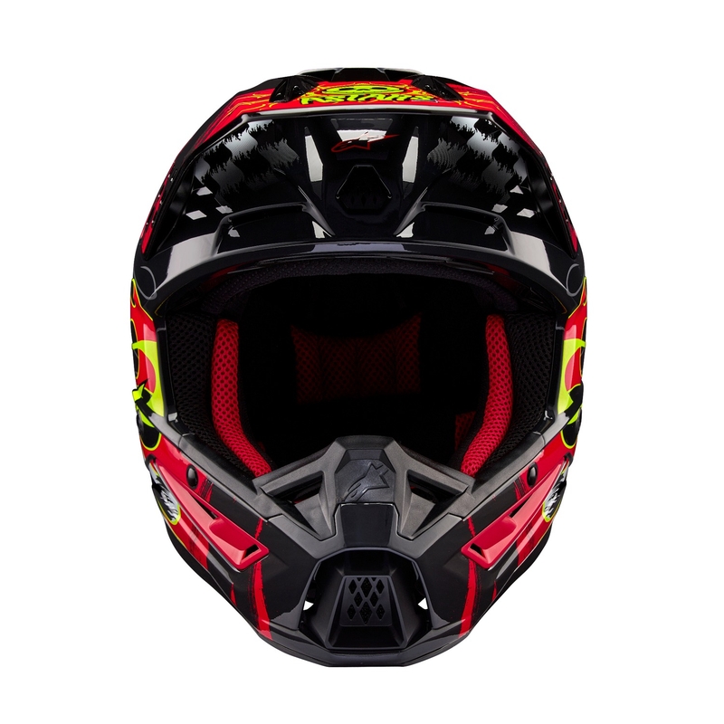 Kask motocrossowy Alpinestars S-M5 Rash szaro-fluo-czerwony