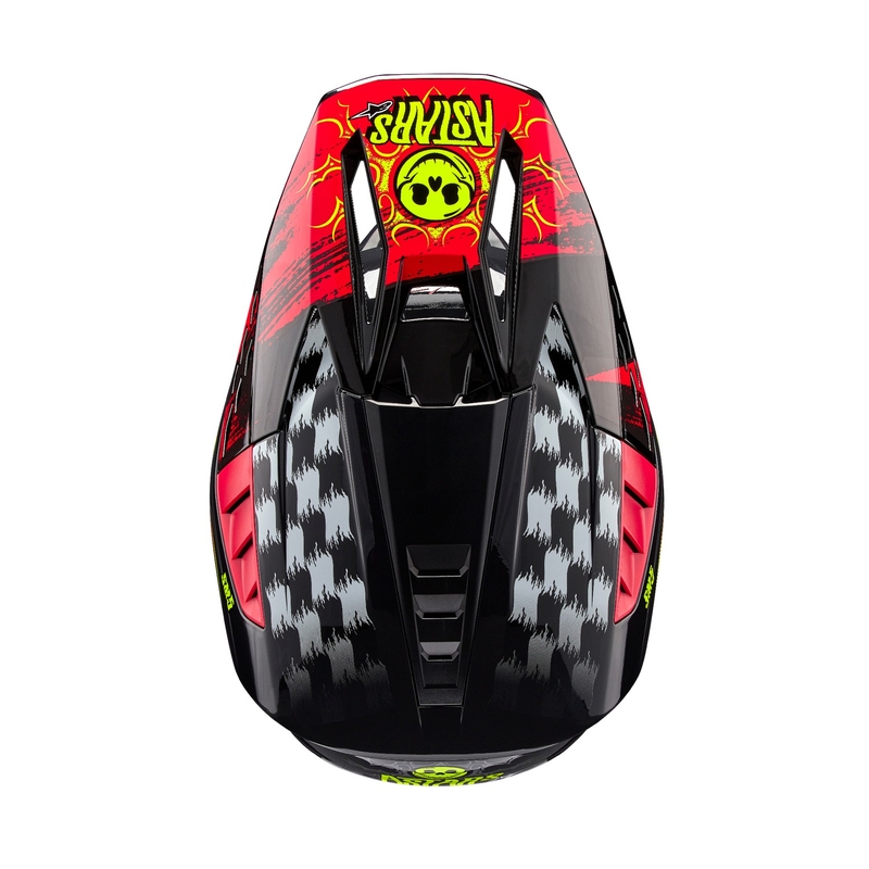 Kask motocrossowy Alpinestars S-M5 Rash szaro-fluo-czerwony