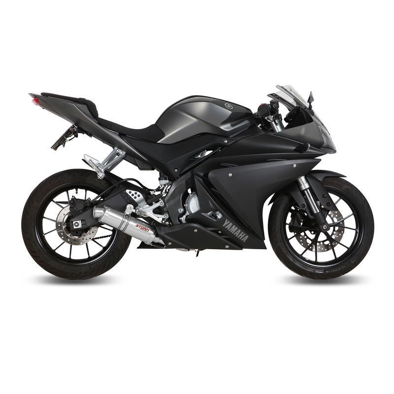 Full exhaust system 1x1 STORM GP Stainless Steel for YAMAHA YZF-R 125 2014-2018, YAMAHA MT 125 2015-2019