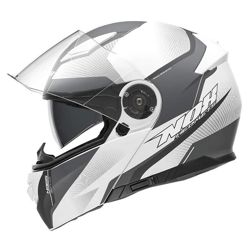 Kask szczękowy NOX N965 Score biało-szaro-czarny wyprzedaż