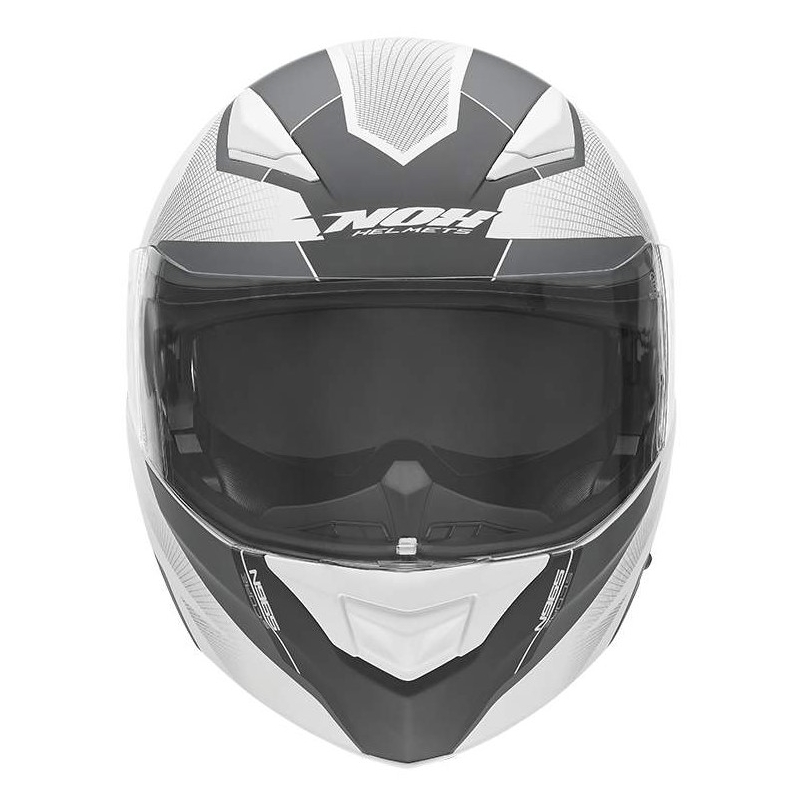 Kask szczękowy NOX N965 Score biało-szaro-czarny wyprzedaż