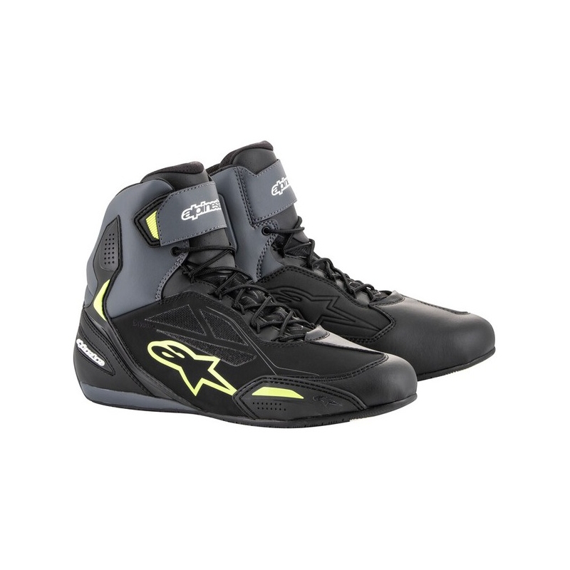 Buty motocyklowe Alpinestars Faster-3 Drystar czarno-szaro-fluo żółte