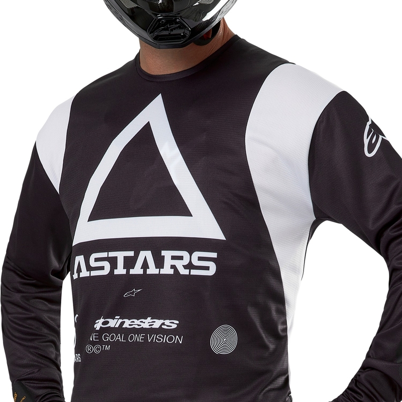 Czarna koszulka motocrossowa Alpinestars Techdura