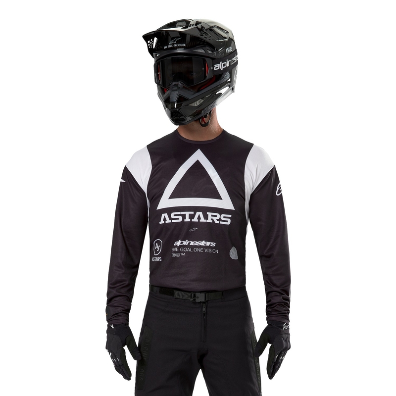 Czarna koszulka motocrossowa Alpinestars Techdura