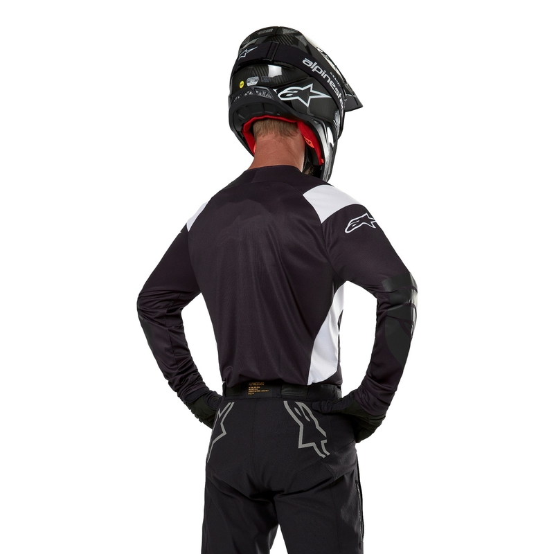 Czarna koszulka motocrossowa Alpinestars Techdura