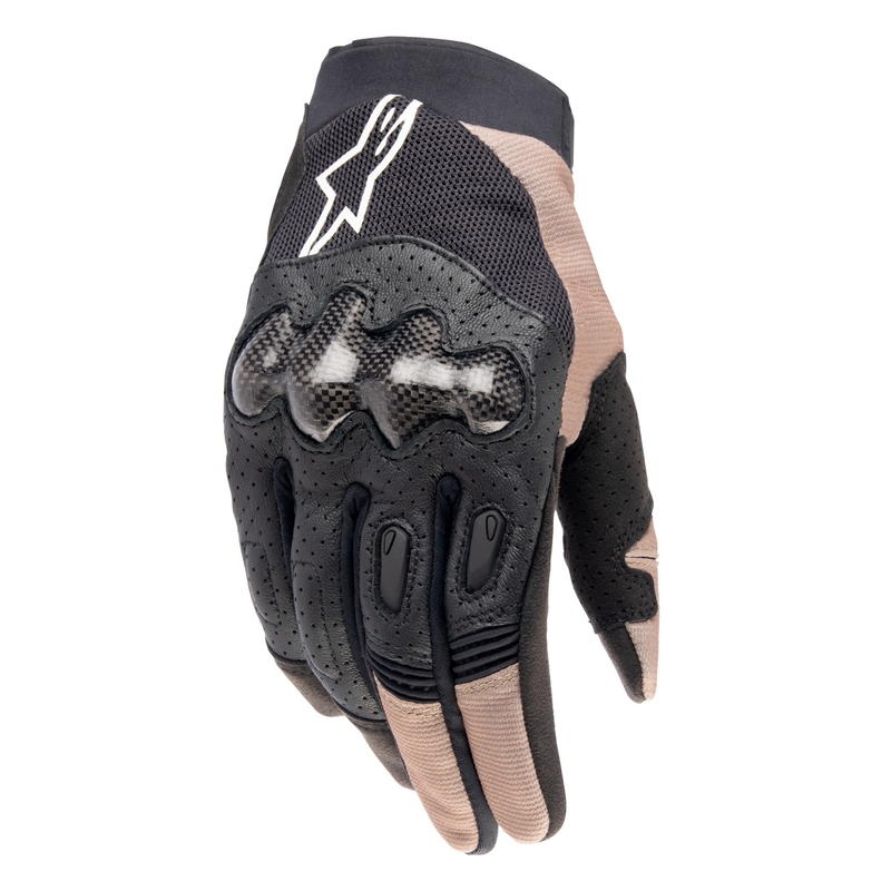 Rękawiczki motocrossowe Alpinestars Megawatt 2 czarno-brązowo-białe