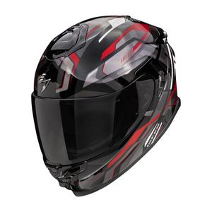 Integralny kask motocyklowy Scorpion EXO-GT SP Air Augusta czarno-szaro-czerwony