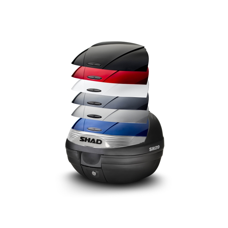 Top case with color cover SHAD SH29 Black metal