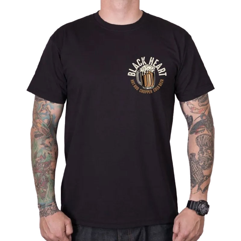 T-shirt Black Heart Beer Biker w kolorze czarnym
