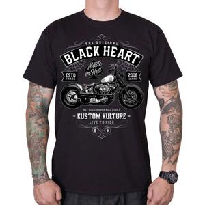 Koszulka Black Heart Moto Kult czarna