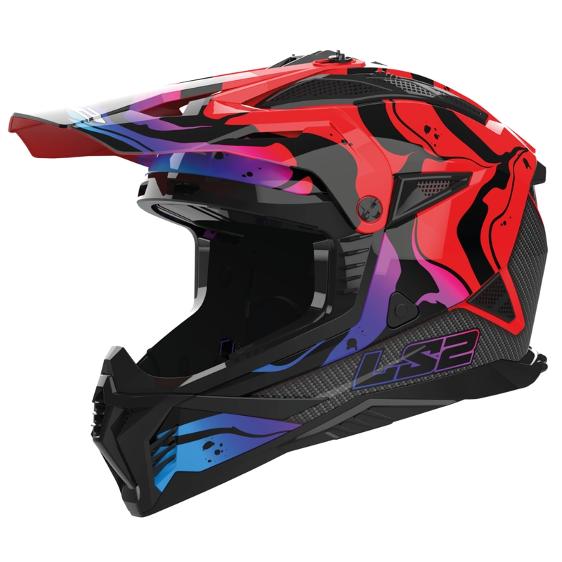 Kask motocrossowy LS2 MX708 Fast II Wash czerwony