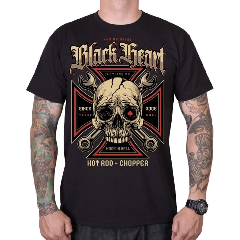 T-shirt Black Heart Wrench Head w kolorze czarnym