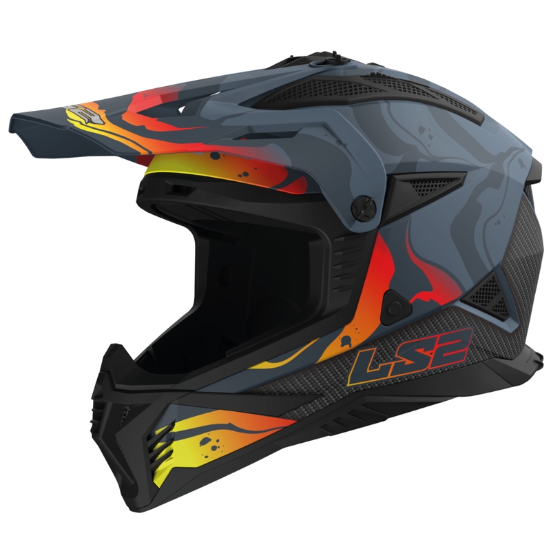 Kask motocrossowy LS2 MX708 Fast II Wash Dark Grey