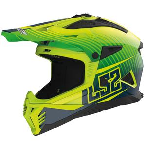 Kask motocrossowy LS2 MX708 Fast II Duck zielono-żółty