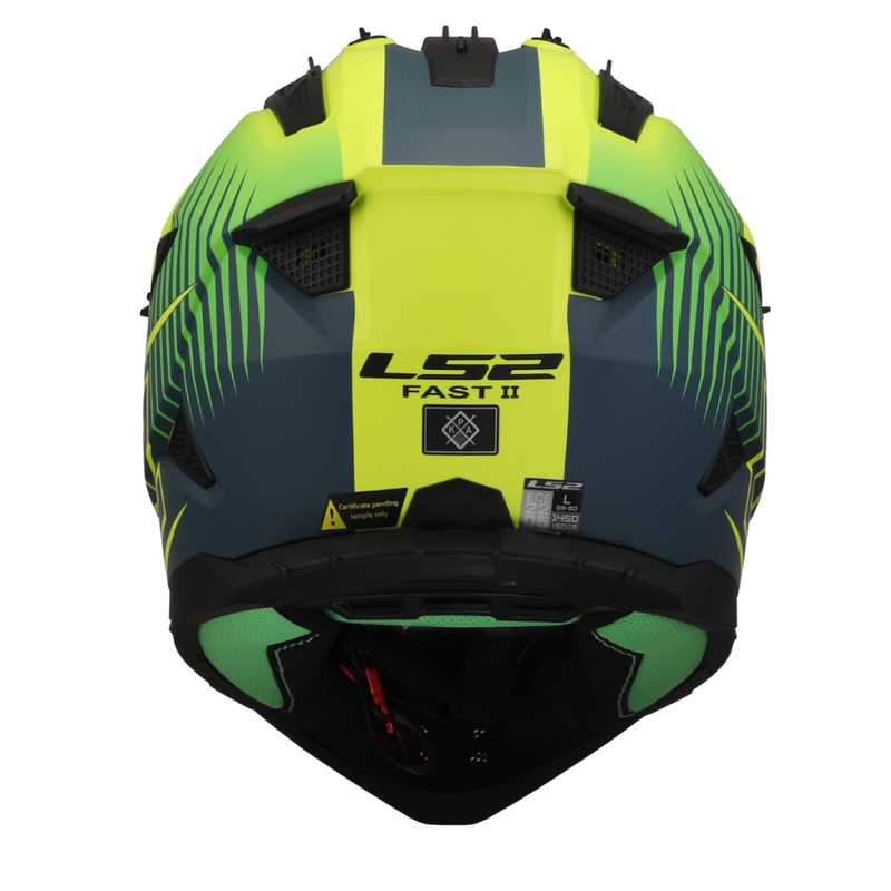 Kask motocrossowy LS2 MX708 Fast II Duck zielono-żółty