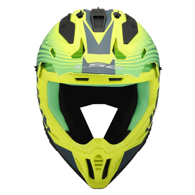 Kask motocrossowy LS2 MX708 Fast II Duck zielono-żółty