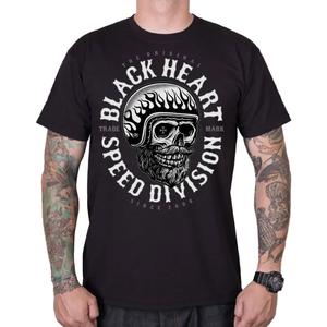 Czarny T-shirt Heart Speed Division w kolorze czarnym