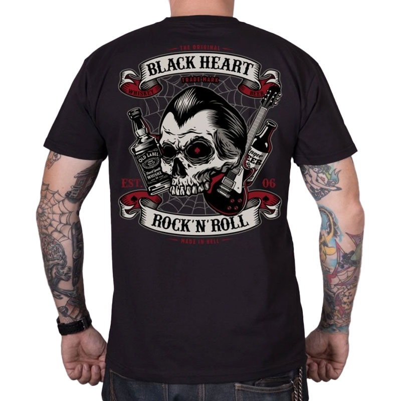 Czarna koszulka Black Heart Beer And Whiskey