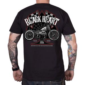 Czarny t-shirt Heart Chopper Race w kolorze czarnym