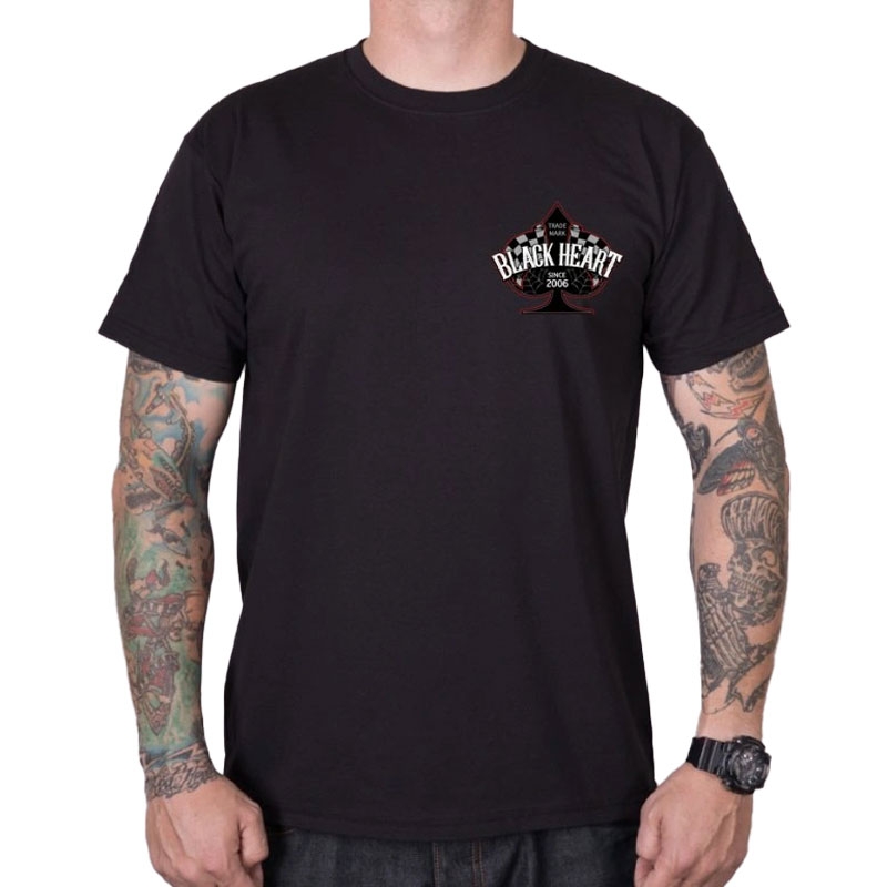 Czarny t-shirt Heart Chopper Race w kolorze czarnym