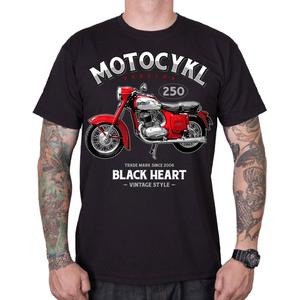 T-shirt Black Heart Panelka Motocyklowa w kolorze czarnym