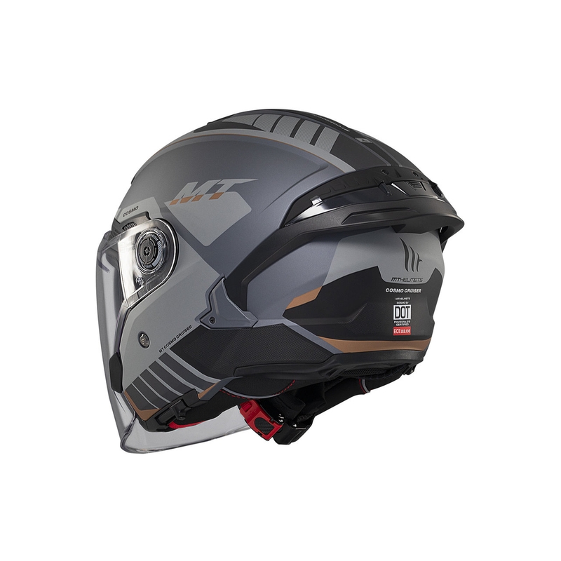 Kask otwarty MT Cosmo SV Cruiser matowo-szary-czarny