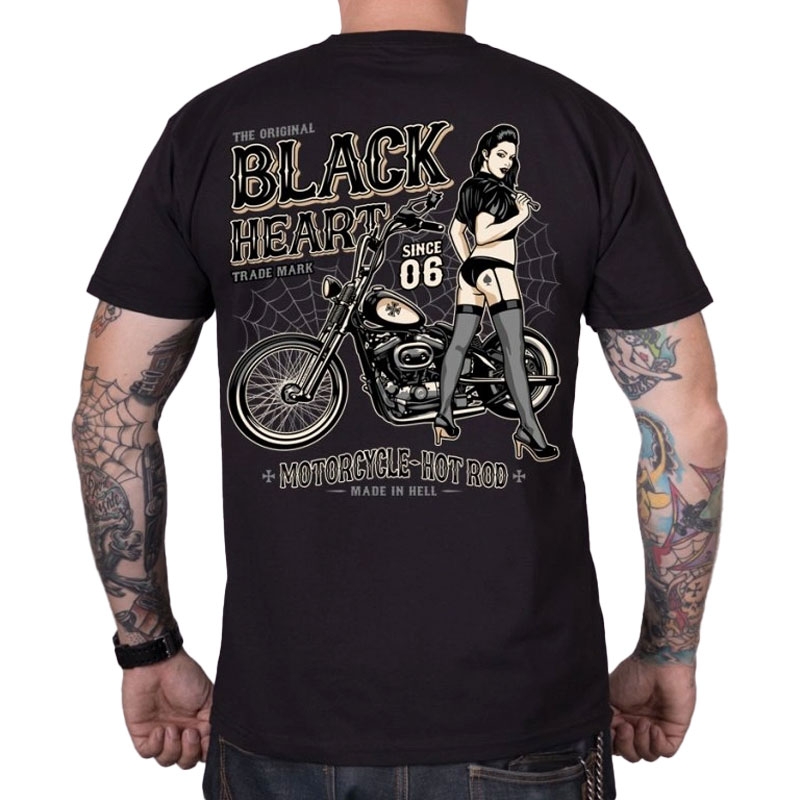 T-shirt Black Heart Chopper Pussy czarny