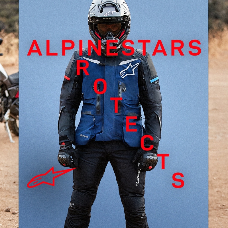 Kurtka motocyklowa Alpinestars Boulder Gore-Tex ciemnoniebiesko-czarna