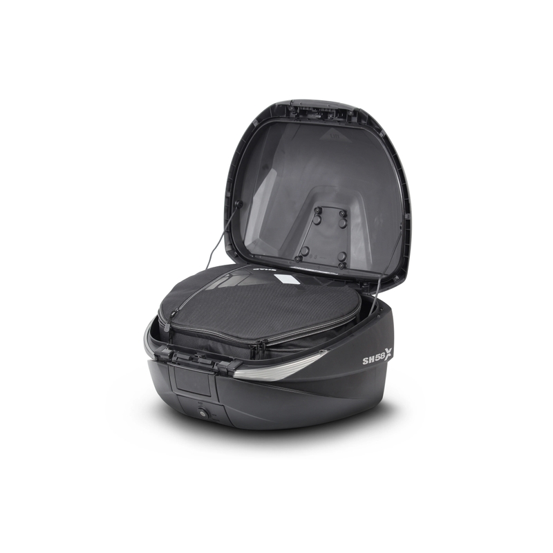 Top case with color cover SHAD SH58X New titanium with PREMIUM lock