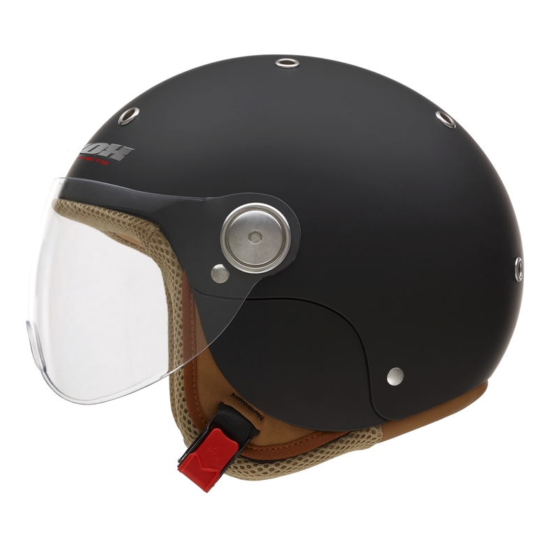 Dziecięcy otwarty kask motocyklowy NOX N217K czarny matowy wyprzedaż