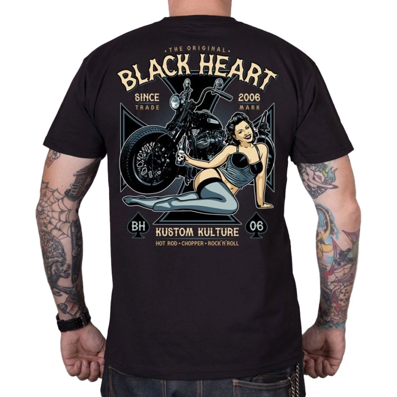 T-shirt Black Heart Ava w kolorze czarnym