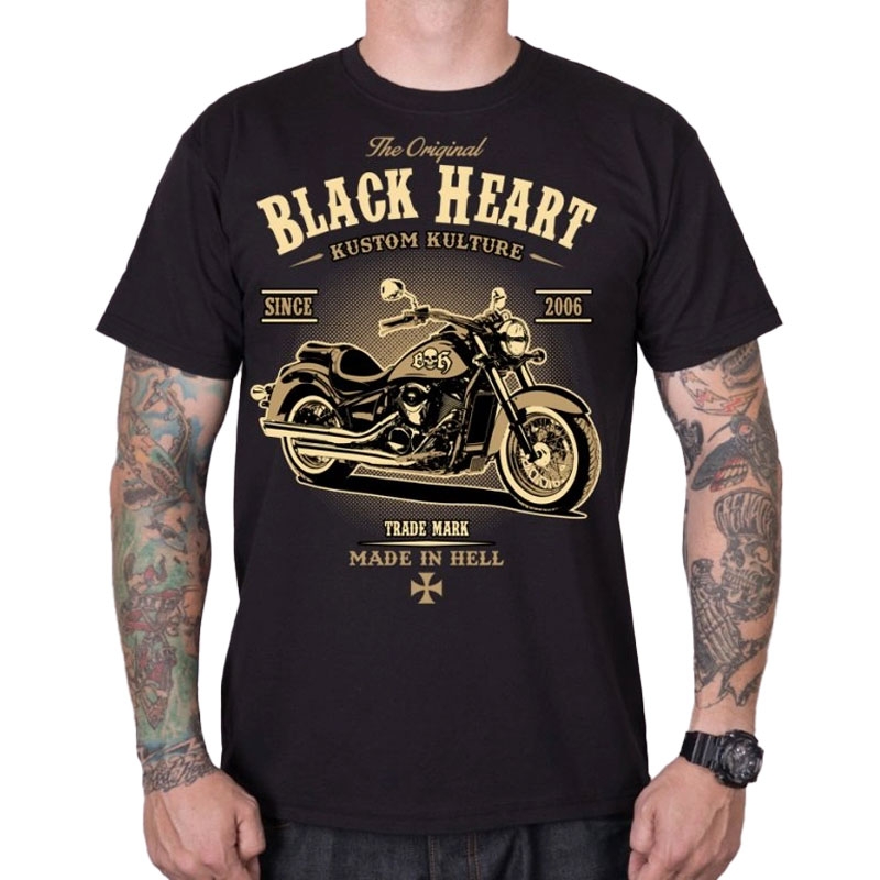 T-shirt Black Heart Harley w kolorze czarnym