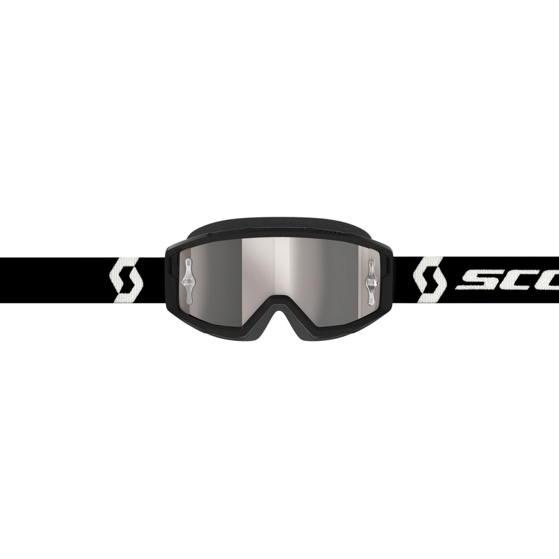 Gogle motocrossowe SCOTT - USA Primal CH czarno-białe (srebrna plexi)