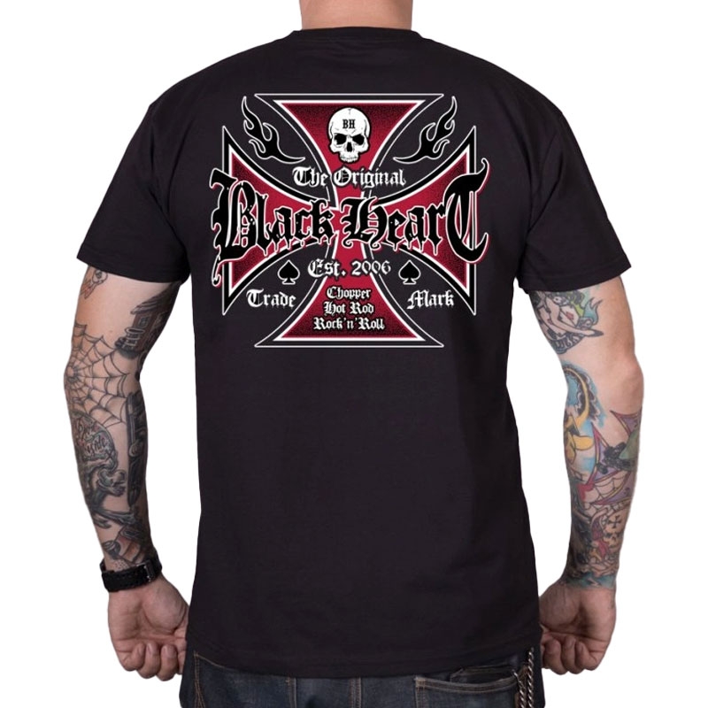 T-shirt Black Heart Cross w kolorze czarnym