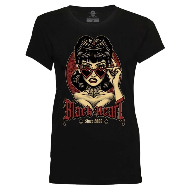 T-shirt damski Black Heart Całkiem czarny