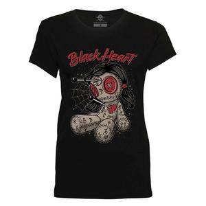 T-shirt damski Black Heart Woodoo Doll czarny