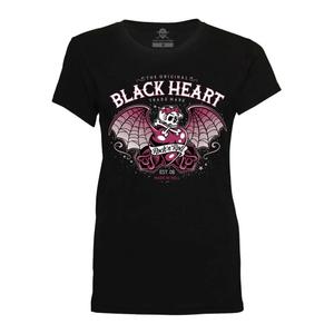 Damska koszulka Black Heart Wings Heart czarna