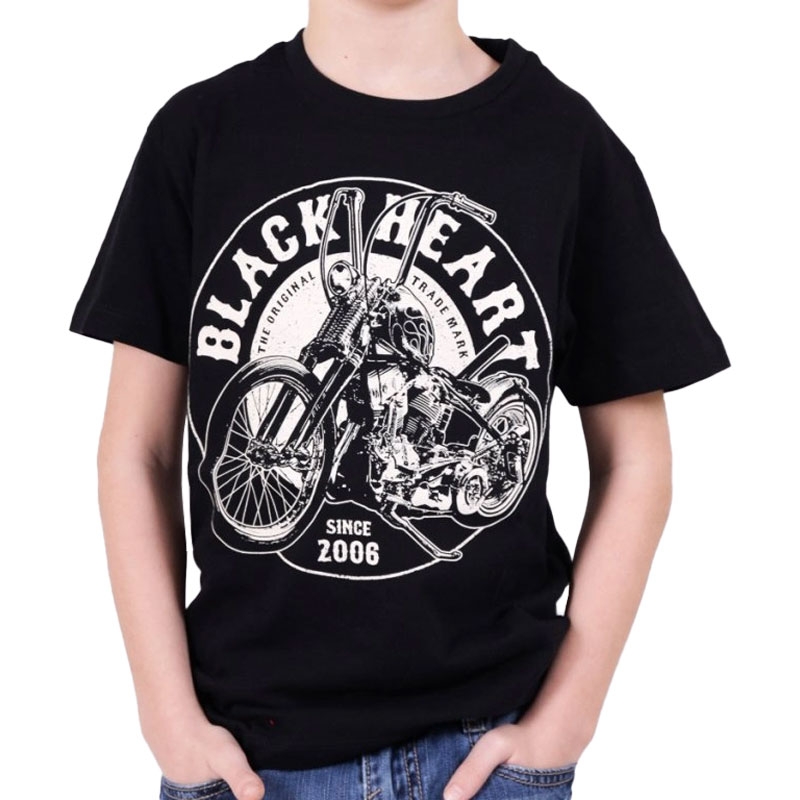 Koszulka dziecięca Black Heart Chopper Kid w kolorze czarnym