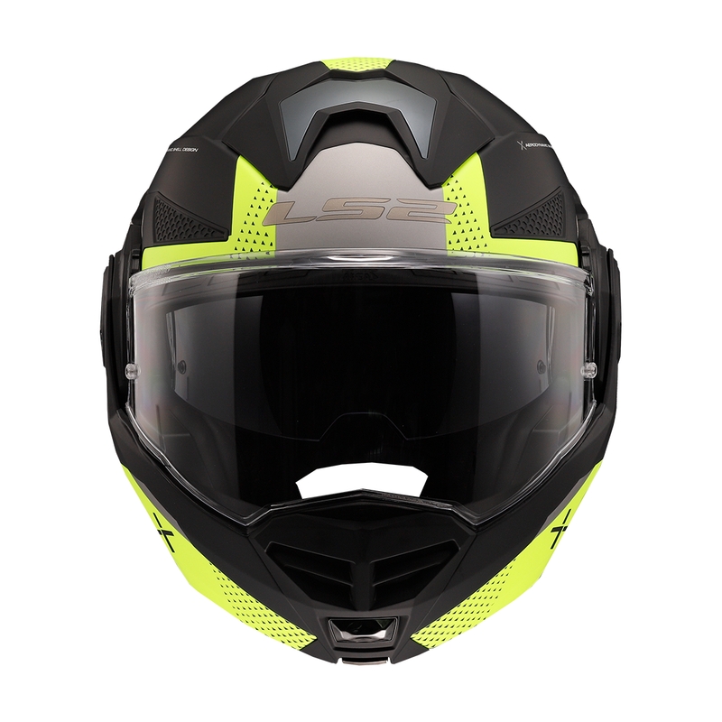 Kask motocyklowy typu flip-up LS2 FF901 Advant X Oblivion czarno-fluo żółty