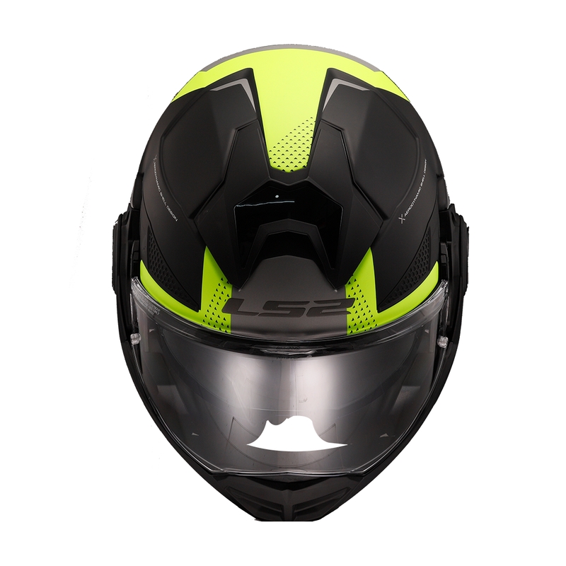 Kask motocyklowy typu flip-up LS2 FF901 Advant X Oblivion czarno-fluo żółty