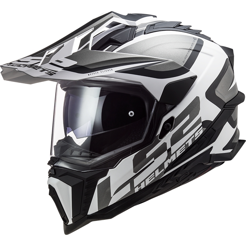 Kask enduro LS2 MX701 Explorer Alter matowo-czarno-biały