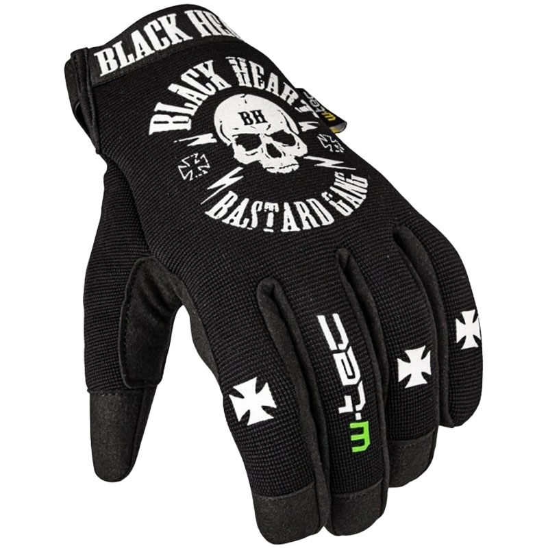 Rękawice chopperowe Black Heart W-TEC Radegester w kolorze czarnym