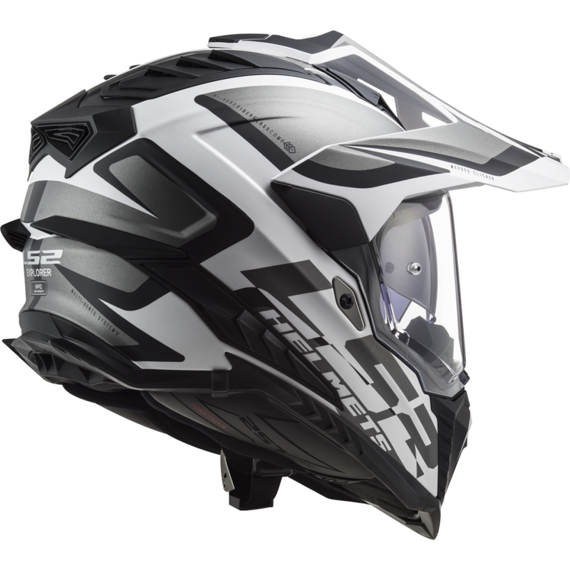Kask enduro LS2 MX701 Explorer Alter matowo-czarno-biały