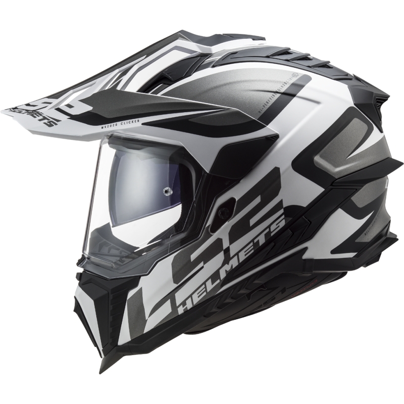Kask enduro LS2 MX701 Explorer Alter matowo-czarno-biały