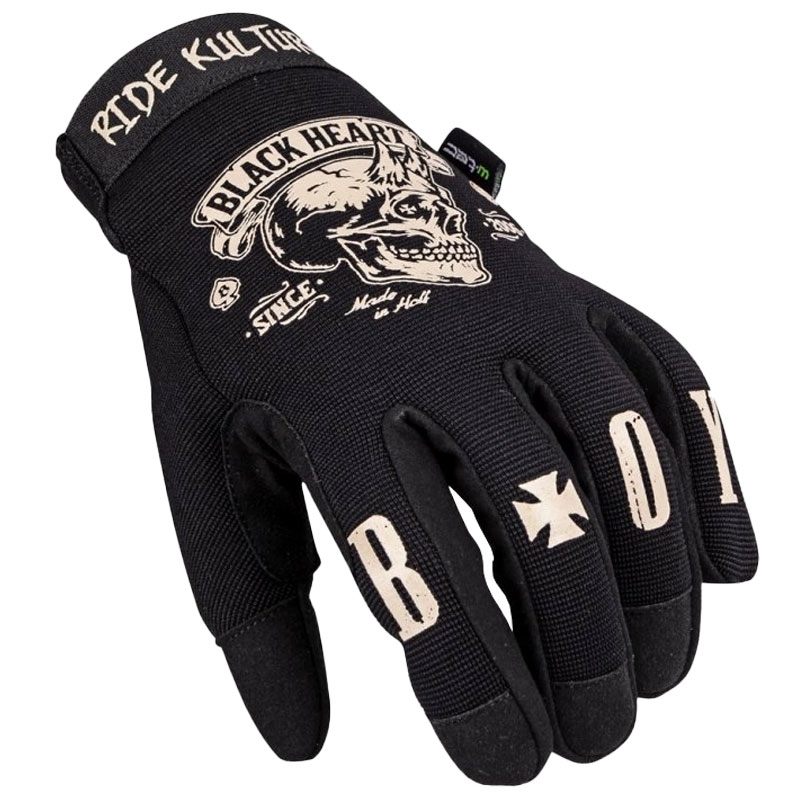 Rękawiczki śmigłowe Black Heart W-TEC Rioter czarne