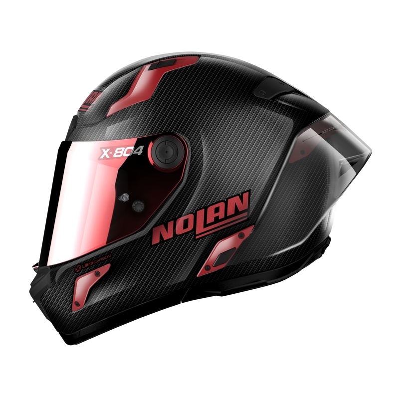 Integralny kask motocyklowy Nolan X-804 RS Ultra Carbon Iridium Edition czarno-czerwony
