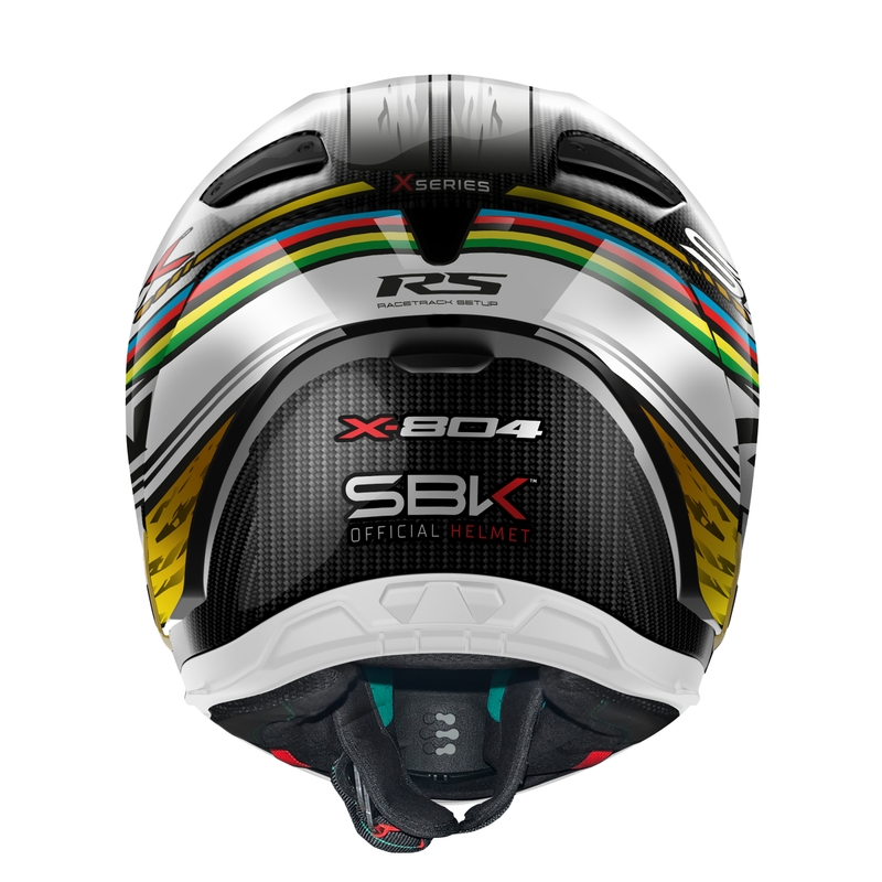 Integralny kask motocyklowy Nolan X-804 RS Ultra Carbon SBK czarno-czerwono-złoty
